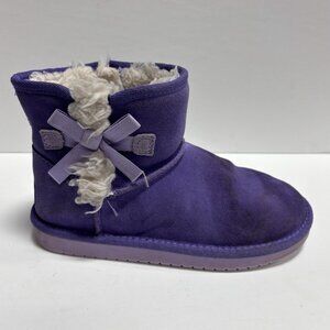 Koolaburra Kids’ Victoria Mini Purple Winter Boots, Girls’ Size 2 M